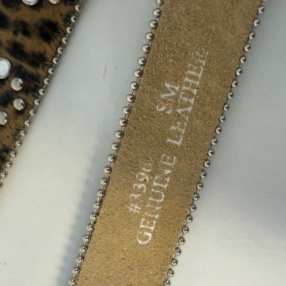 MADE IN ITALY Leopard Print Belt Rhinestones NWOT main image 6